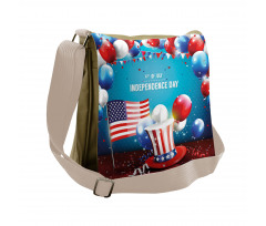 Uncle Sam Hat Flag Messenger Bag