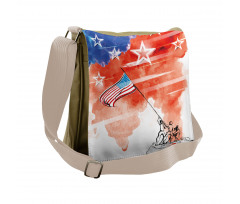 Watercolor Historic Messenger Bag