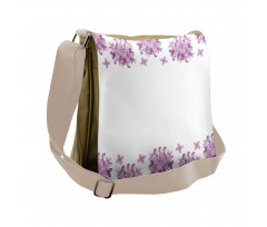 Romantic Lilac Garden Messenger Bag