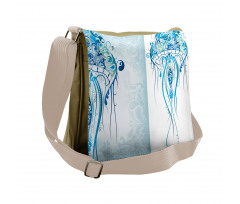 Ocean Jellyfish Paisley Messenger Bag