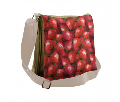 Strawberries Ripe Fruits Messenger Bag