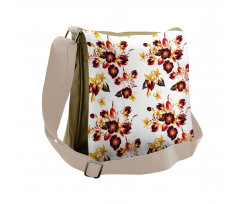 Seamless Floral Design Messenger Bag