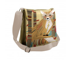 Fluffy Fox in the Forest Messenger Bag