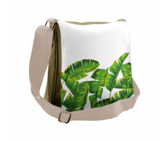 Vibrant Tropical Foliage Messenger Bag