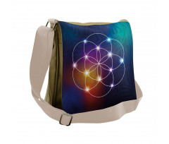 Circles Grid Esoteric Messenger Bag