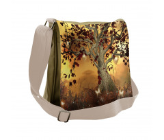 Tree Earthy Color Tones Messenger Bag