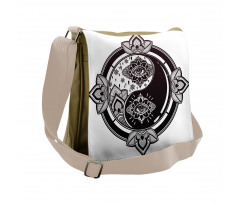 Floral Third Eye Sign Messenger Bag