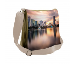 Downtown City Skyline Messenger Bag