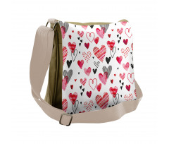 Various Heart Shapes Messenger Bag