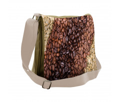 Coffee Beans Stripes Messenger Bag