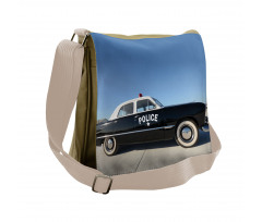 Old Police Car Digital Messenger Bag