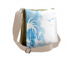 Island Palms Abstract Messenger Bag