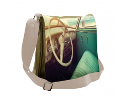 Vintage Car at the Seaside Messenger Bag