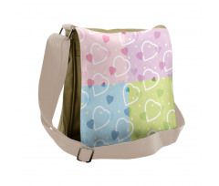 Hearts Dots Colorful Messenger Bag