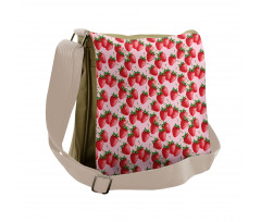 Juicy Strawberries Fruit Messenger Bag