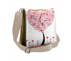 Heart Shaped Tree Messenger Bag