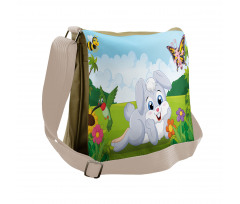 Rabbits Grass Bees Messenger Bag