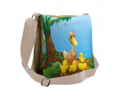 Duck and Ducklings Messenger Bag