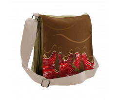 Strawberries Chocolate Messenger Bag