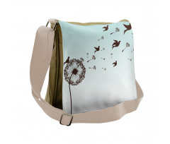 Dandelion Doves Bloom Messenger Bag