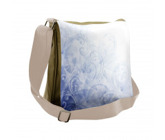 Abstract Floral Curl Messenger Bag