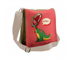 Cartoon Prehistoric Messenger Bag