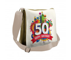 Cartoon Pop Birthday Messenger Bag