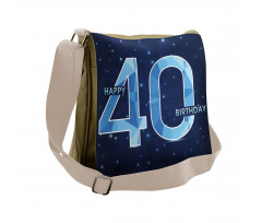Number 40 Emblem Messenger Bag