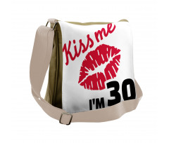 30th Birthday Kiss Messenger Bag