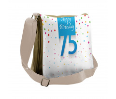 Rain with Polka Dots Messenger Bag