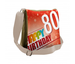 80 Old Birthday Party Messenger Bag