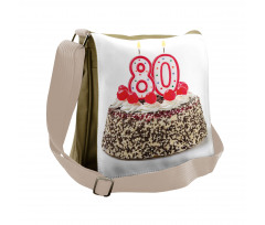Party Cake Cherries Messenger Bag