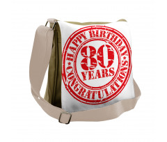 Happy Birthday Stamp Messenger Bag