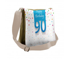 Age 90 Polka Dots Messenger Bag