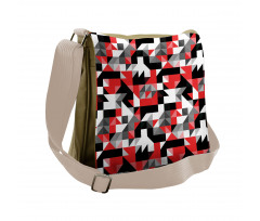 Half Triangles Square Messenger Bag