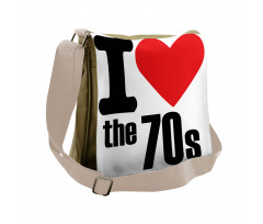 I Love the 70s Pictogram Messenger Bag