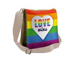 LGBT Pride Love Wins Messenger Bag