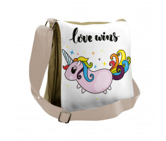 LGBT Slogan Tail Messenger Bag