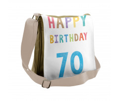 Abstract 70 Birthday Messenger Bag