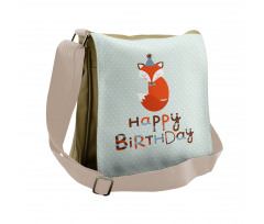 Fox Greeting Text Messenger Bag