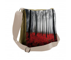 Mystical Foggy Woodland Messenger Bag