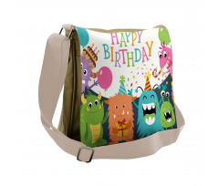 Monster Birthday Messenger Bag