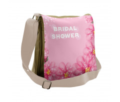 Abstract Petals Dots Messenger Bag