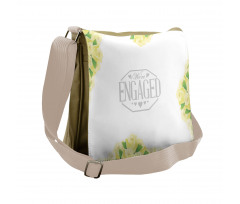 Roses and Leaves Messenger Bag