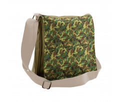 Woodland Abstract Jungle Messenger Bag