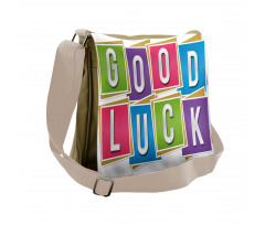 Blocks Letter Wish Messenger Bag