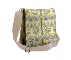 Floral Swirl Messenger Bag