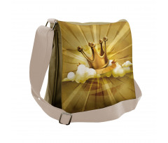 Fairytale Crown and Clouds Messenger Bag