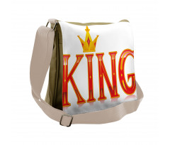 Capital Letter King Words Messenger Bag