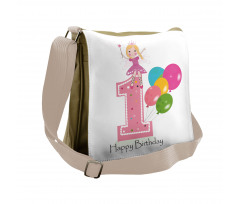Best Wishes Pink Wand Messenger Bag